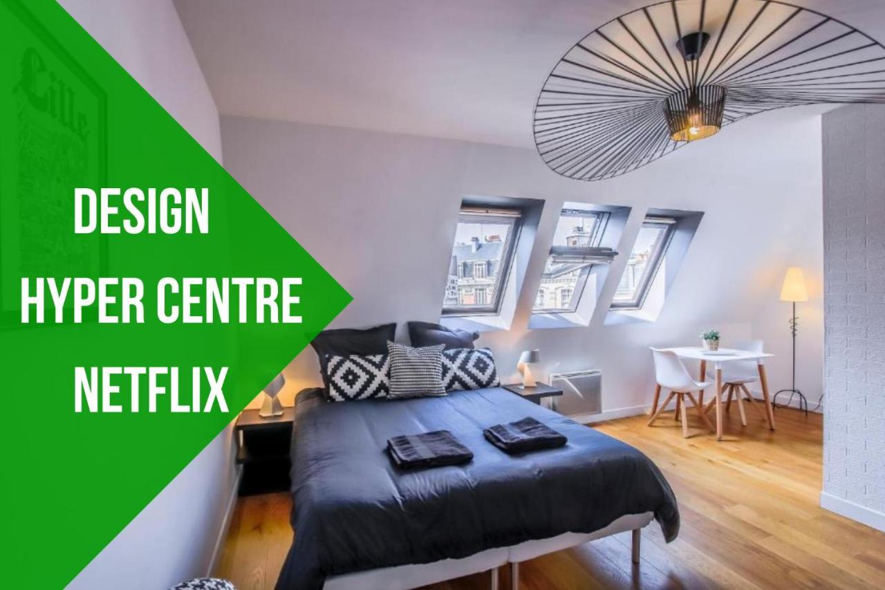 Appartement Design Hyper Centre Lille - Netflix Wifi Fibre - Parking Bagian luar foto